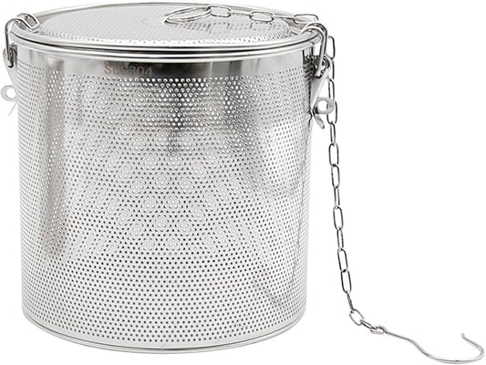 7inch Stainless Steel Seasoning Strainer Tea Ball Filter Soup Seasonings Seperation Basket Mesh Stewpot Basket Tea Infuser Tea Sieve for Home