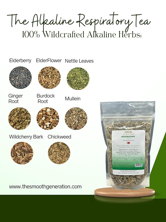 Alkaline Herbal Tea – 100% Wildcrafted Herbs, Immune Boost, 4 oz Loose Leaf
