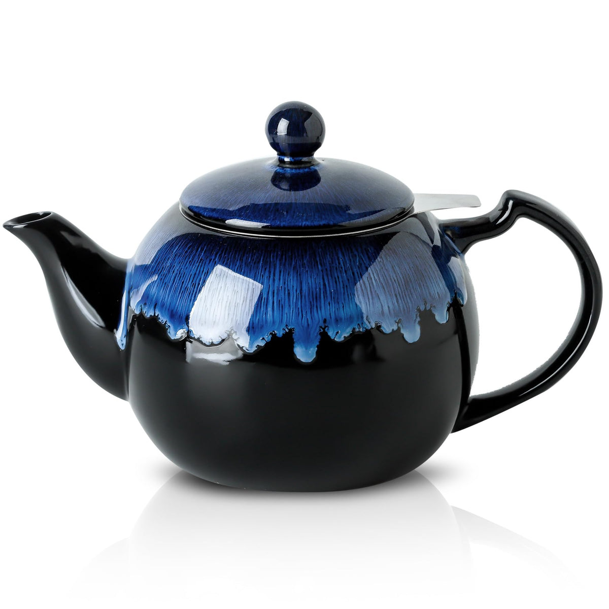 KOOV Tea Pot with Infuser for Loose Tea, 34OZ Ceramic Teapot with Infuser, Enough For 6 Cups, Tea Pots with Tea Strainers for