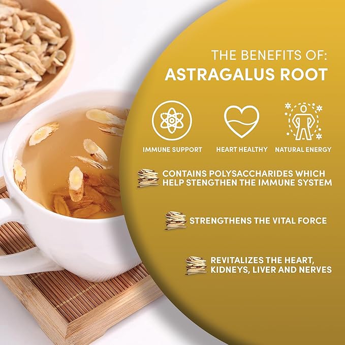 Worldwide Botanicals Organic Astragalus Root – 8 Oz – 100% Astragalus membranaceus - Cut & Sift