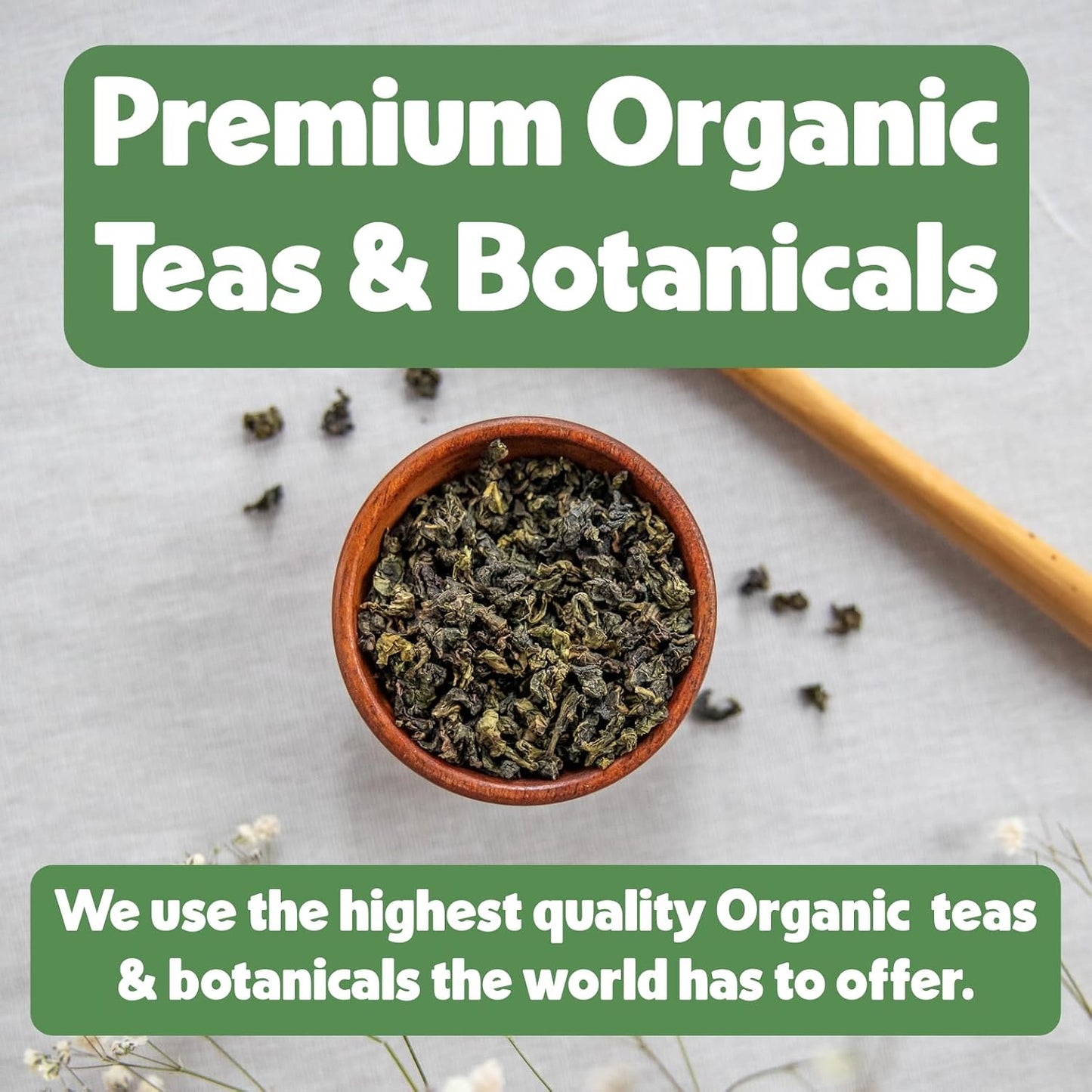 Heavenly Tea Leaves Organic Peppermint Herbal Tea, 50 Plastic-Free Bags | Naturally Caffeine-Free, Cool &amp; Refreshing, Great Hot or Iced, Plastic-Free Pyramid Bags, 50 Count