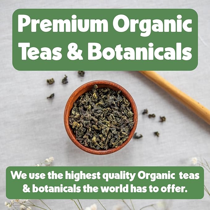 Heavenly Tea Leaves Organic Lemon Ginger (50 Pyramid Tea Bags), 100% Plastic Free, Bulk Compostable Herbal Tea Sachet - Premium Quality, Whole Tea Leaves in a Convenient Tea Bag