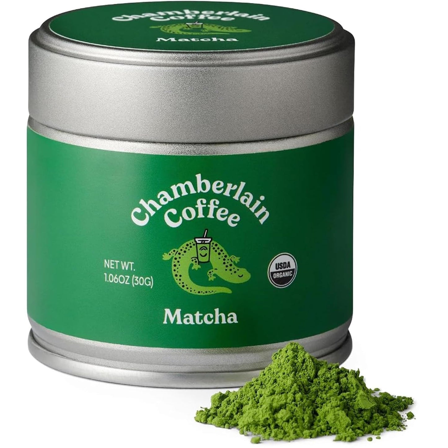 Chamberlain Coffee Ceremonial Grade Matcha Green Tea Powder - USDA Organic, Antioxidant Rich, L Theanine, Calm Energy, Signature Vegan Matcha Powder - Premium First Harvest Japanese Green Tea - 30g