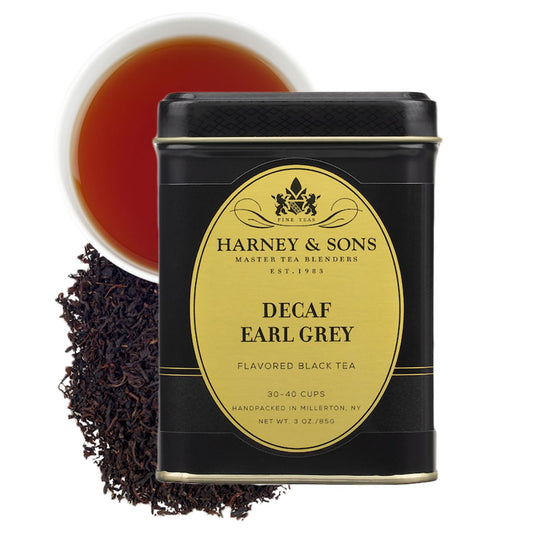 Harney & Sons Decaffeinated Earl Grey Tea, Loose Leaf 3 ounce tin