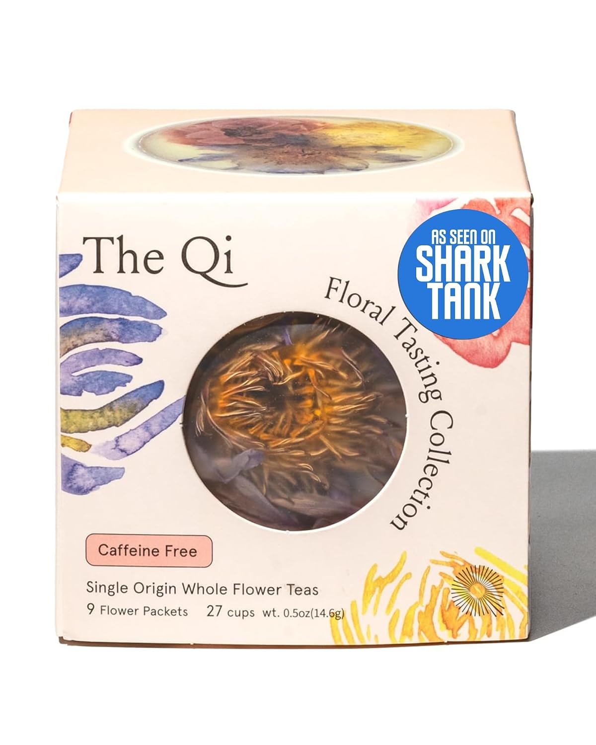 The-Qi Floral Tasting Collection Blooming Tea Variety Box – 9 Pcs Whole Flowers (Rose, Chrysanthemum, Lotus) – 100% All Natural Blooming Tea Gift Set