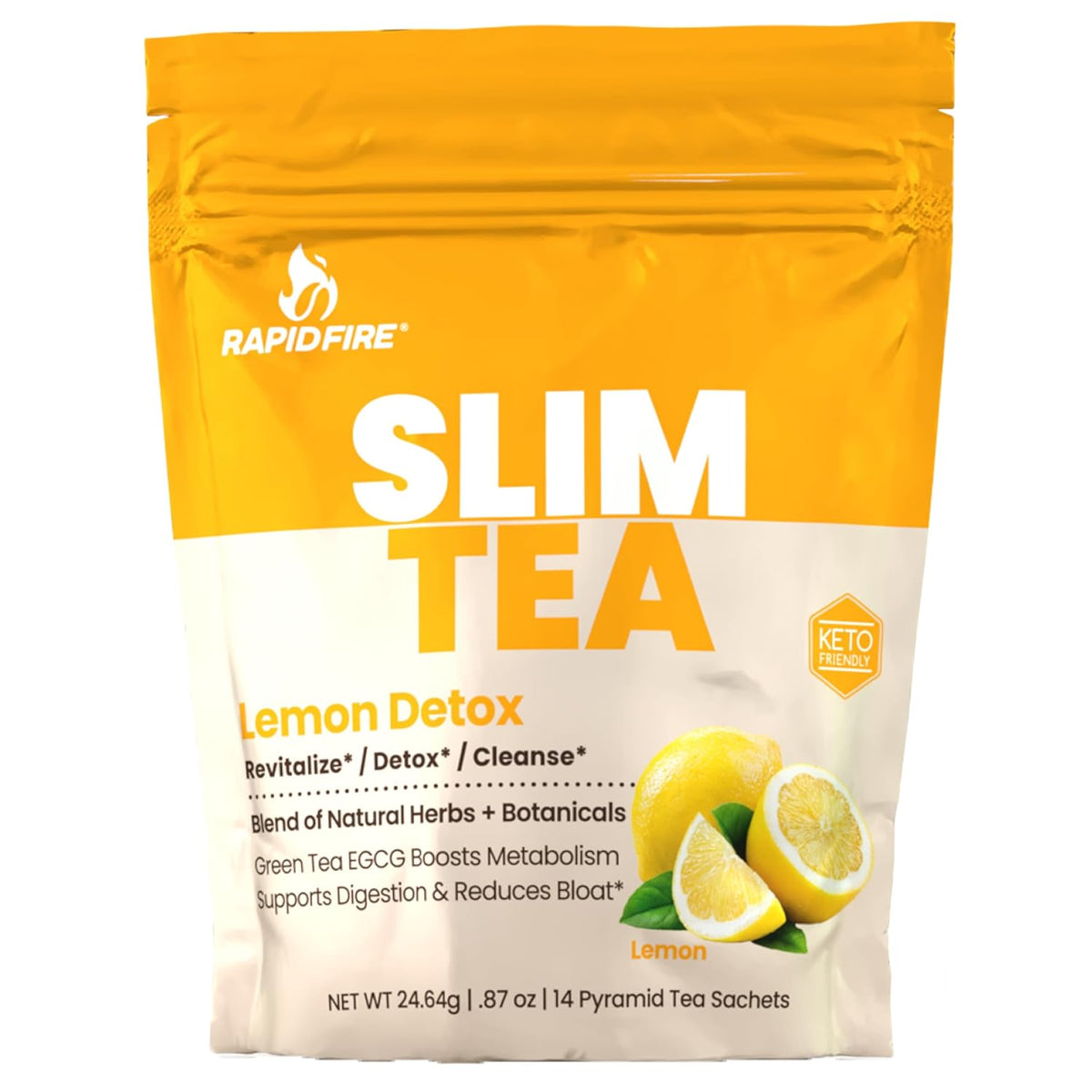 Slim Tea 14 Day Herbal Teatox, Blend of Natural Herbs and Botanicals, Supports Healthy Weight Management, Supports Metabolism, Delicious Lemon Flavor