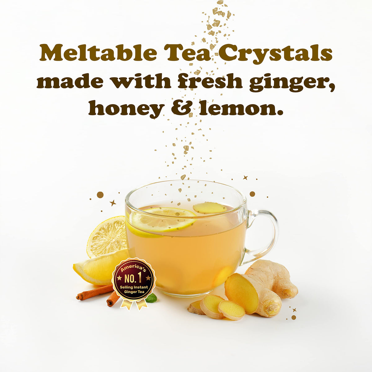 Pocas Instant Honey Ginger Tea, Lemon Flavor 2-Pack, 20 Packets/Box