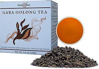 QuaZenTea GABA Oolong Tea Loose Leaf 3.5oz (100g) – Vietnamese High Mountain Oolong, Smooth & Mellow with Roasted Fruit Aroma and Sweet Finish – Gabba Wu Long Tea for Natural Calm Focus & Relaxation, Coffee Alternative