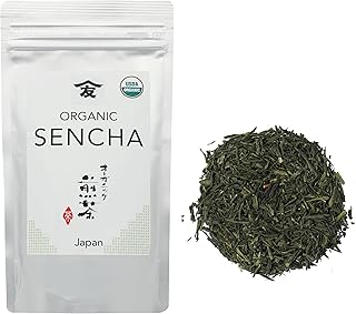TOMOSAN Organic Sencha - Loose Leaf Japanese Premium Green Tea, USDA Certified, Uji-Kyoto,100g/3.5oz