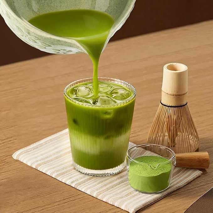 Matcha Whisk Set, 8 Pcs Matcha Kit with Ceramic Japanese Matcha Bowl & Accessories Kit for Traditional Tea Ceremony