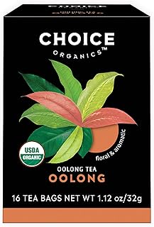 Choice Organic Teas Oolong Tea - Fair Trade - Compostable - Contains Caffeine - 48 Organic Oolong Tea Bags (Pack of 3)