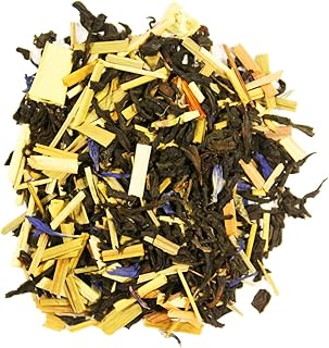 Nelson's Tea Lemon Cream Earl Grey Black Loose Leaf Tea w/Lemongrass, Cornflower & Natural Flavoring - 1.6oz Black Blend - Zesty & Creamy, Refreshing Classic Favorite, Excellent for Cold & Hot Brew
