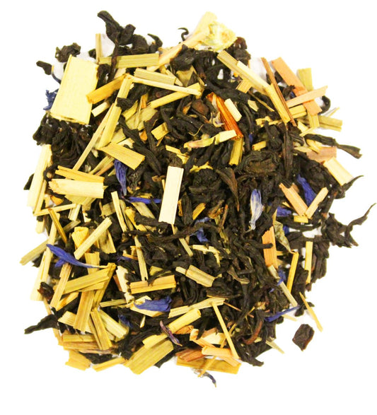 Nelson's Tea Lemon Cream Earl Grey Black Loose Leaf Tea w/Lemongrass, Cornflower & Natural Flavoring - 1.6oz Black Blend - Zesty & Creamy, Refreshing Classic Favorite, Excellent for Cold & Hot Brew