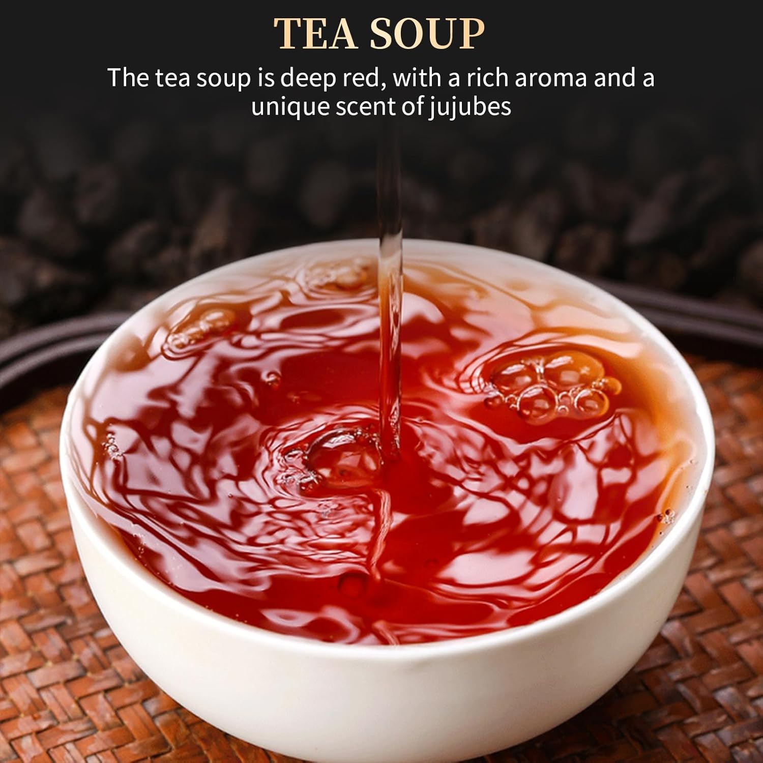XIXICHA Pu-erh Tea Brick Produced in 2020 Aged Ripe Pu 'er Ancient tree Pu 'er tea Produced in Menghai，Yunnan 500g/17.64oz（250g*2）The aroma of jujubes Additive-free Chinese tea（400 cups）普洱熟茶 73枣香厚砖 云南勐海普洱茶砖