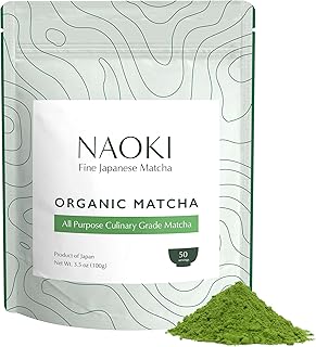 Naoki Matcha Organic All Purpose Blend - Authentic Japanese Culinary Grade Matcha Green Tea Powder from Japan (100g / 3.5oz)