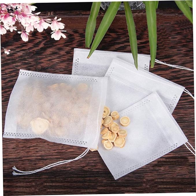 200pcs Tea Filter Bags Disposable Drawstring Seal Filter Tea Bags Infuser