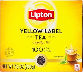 Lipton Yellow Label International Blend | Lipton Tea Bags |Black Tea| Premium Quality | 200 Grams (Pack of 1)