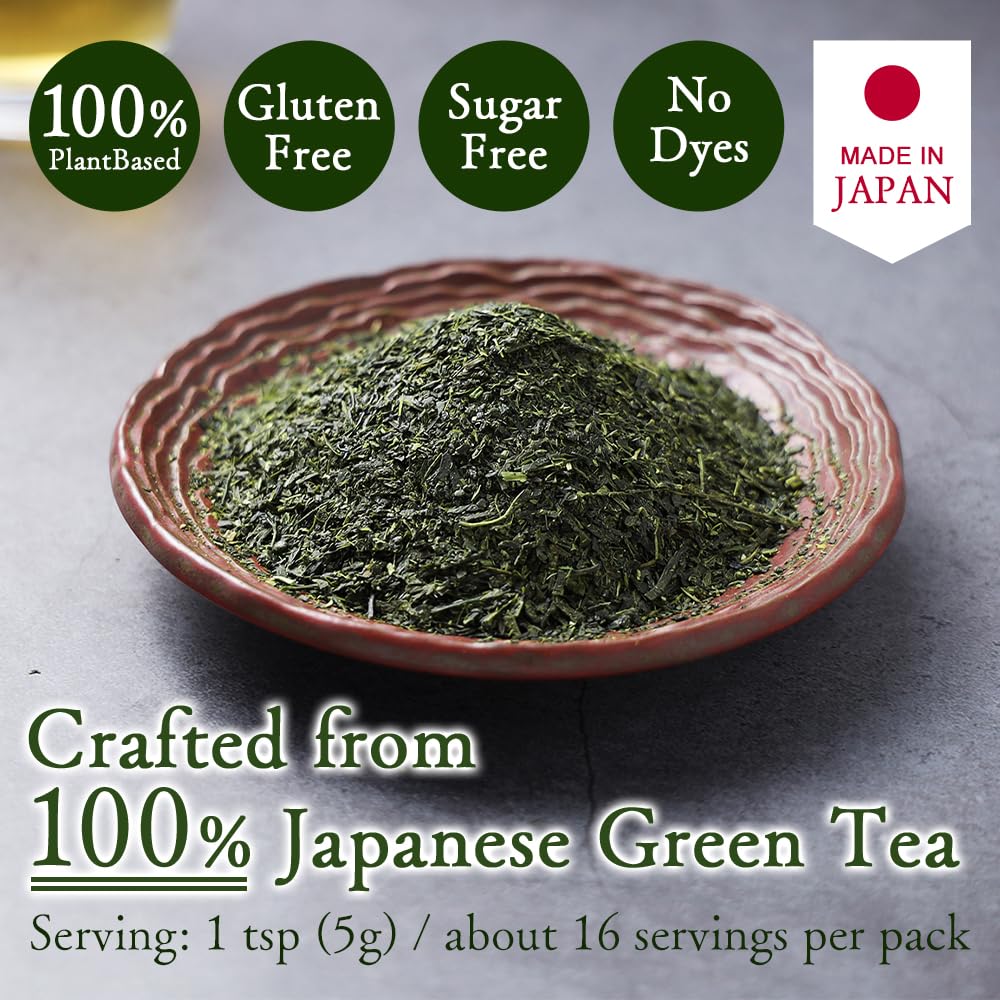 TOMOSAN Sencha Green Tea Loose Leaf, Deep Steamed Japanese Tea from Shizuoka, Japan, Rich Umami, Premium Sencha Tea, 80g Bag