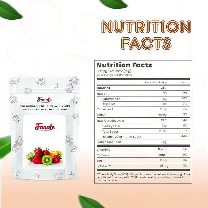 Fanale Premium Creamy Sesame Bubble Tea Flavoring Powder | Perfect for Baking, Smoothies, Desserts and Drinks | Instant Flavoring Powder for Boba Milk Tea- 2.2 Pounds (Pack of 20).