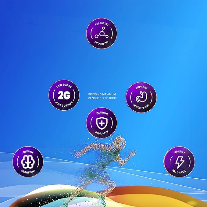 Yerba Mate Instant Tea 3-in-1 Super Drink Mix - Natural Extract， Boost Energy, Focus, Immunity & Gut Health .（30 Servings）