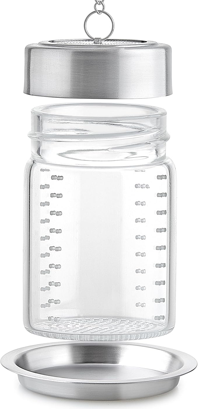 Teabloom Elegant Non-Toxic Loose Tea Glass Infuser – Perfect for Whole-Leaf White, Green, Oolong, Black & Herbal Teas – Lead-Free – Small or Large Size