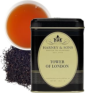 Harney & Sons Tower of London Black Tea Blend, Vanilla and Black Currant, Loose Leaf, 4 oz tin