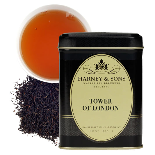 Harney & Sons Tower of London Black Tea Blend, Vanilla and Black Currant, Loose Leaf, 4 oz tin