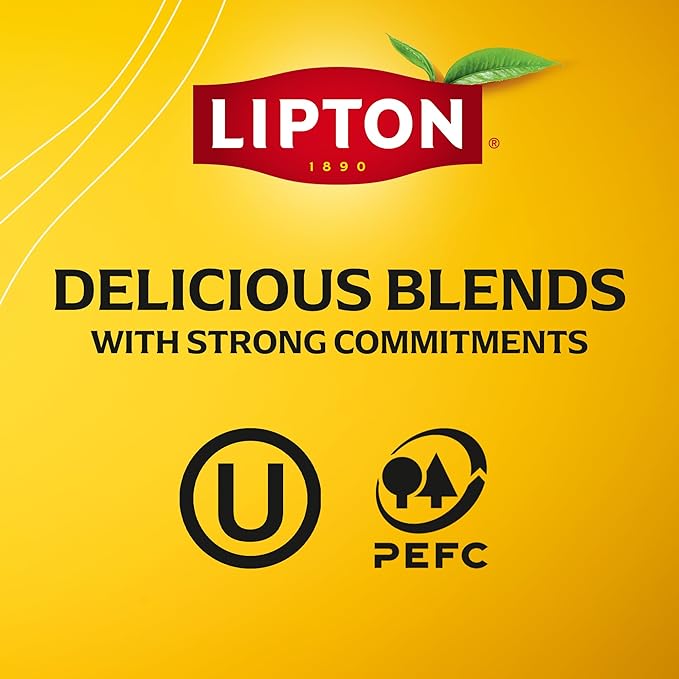 Lipton Lemon Ginger Tea Bags, caffeine free Tea, Refresh Fruit and Herbal Tea, Individually Wrapped, 20 Tea Bags