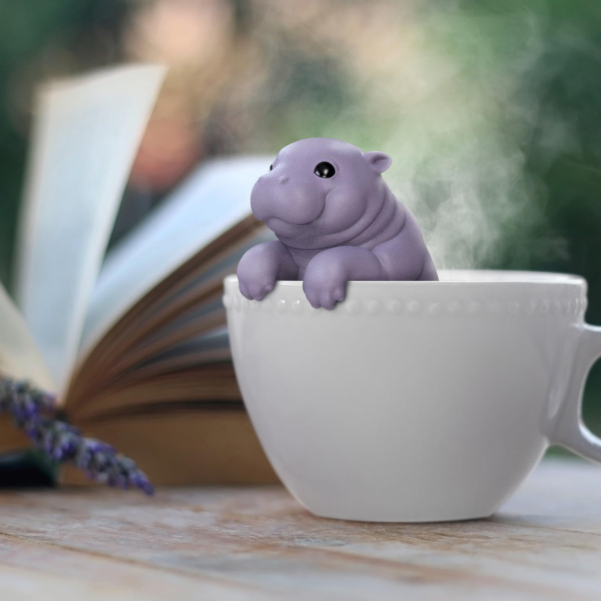 Fred & Friends Genuine Fred SIP'OPOTAMUS Baby Hippo Tea Infuser – Moo Deng Inspired Design - Loose Leaf Tea Strainer