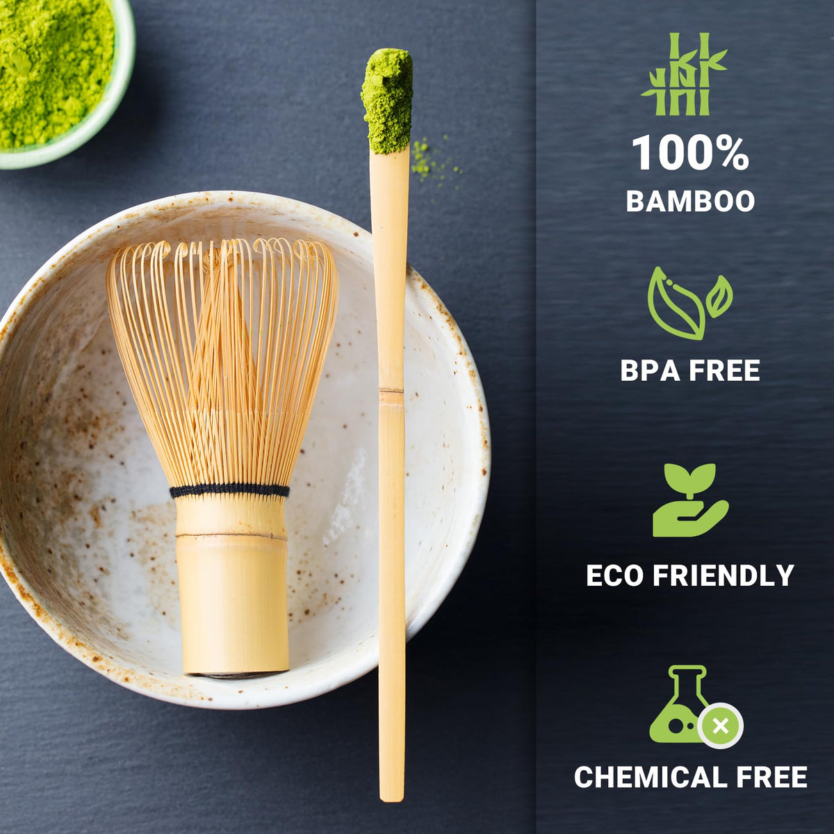 SHONMISEN Traditional Bamboo Matcha Whisk Set