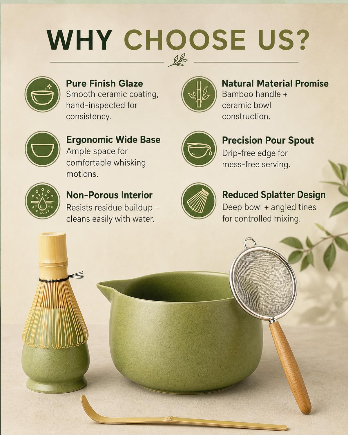 20OZ Matcha Whisk Set - Matcha Kit for Ceremony, Gift for Matcha Lovers