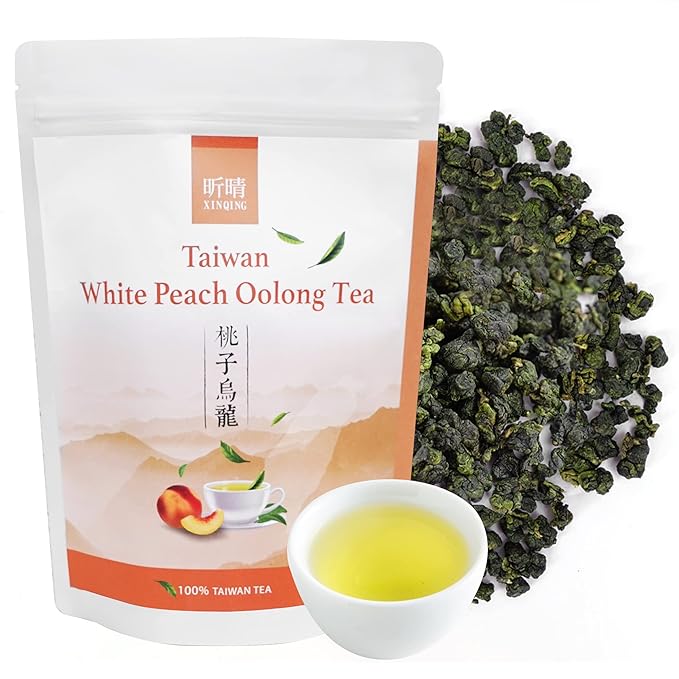 Xin Qing White Peach Oolong Tea Taiwan High Mountain Oolong Tea Taiwan Gaoshan Ulong Tea Taiwanese Tea 200g/7.05oz