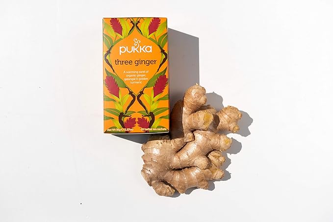 Pukka Herbal Tea Three Ginger 20 Count (Pack of 3)