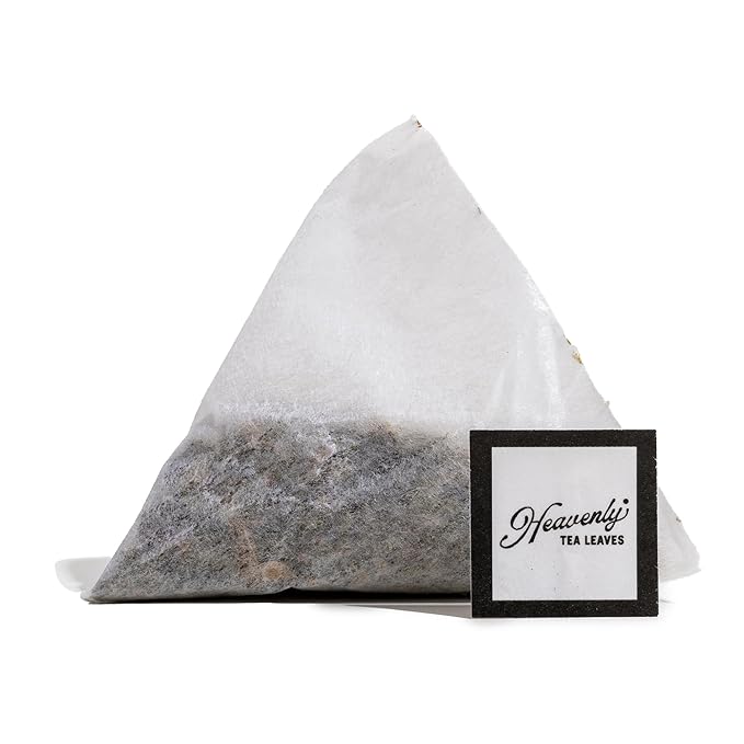 Heavenly Tea Leaves Organic Peppermint (50 Pyramid Tea Bags), Bulk Compostable Herbal Tea Sachets - 100% Plastic Free, Premium Quality
