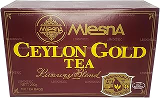 Mlesna Ceylon Gold Tea Luxury Blend -Premium quality 100 tea Bags 200g (7.05 Oz)