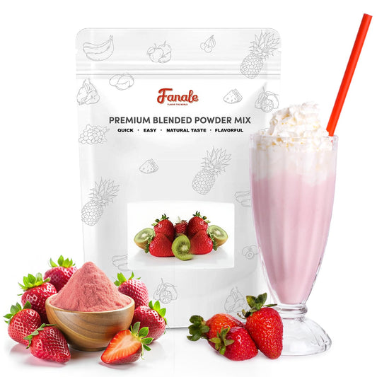 Fanale Strawberry Milk Tea Powder, Instant Flavoring Powder, 2.2lbs Pk-1 | Instant Flavoring Mix Perfect for Boba Milk Tea, Smoothies, Baking &amp; Desserts. Rich &amp; Creamy Beverage Powder, Easy to Prep
