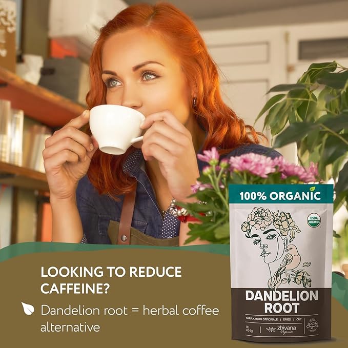 Dandelion Root Tea Loose (16 oz.) – Organic Dandelion Root Herb - Te de Diente de Leon Organico Natural - Digestion
