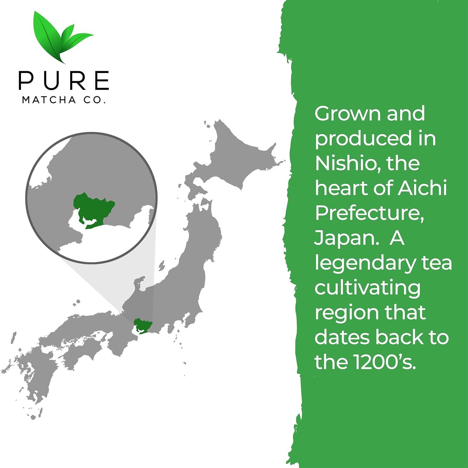 Pure Matcha Co | Premium Ceremonial Grade Matcha Green Tea Powder | Authentic Japanese Origin | Sugar Free | 30g, 1.06oz