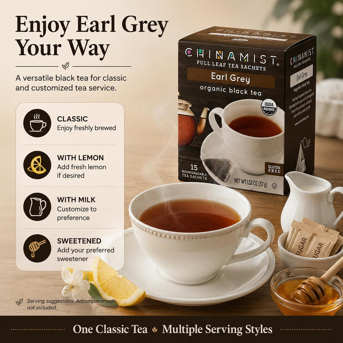 China Mist Organic Black Tea, Earl Grey (1 box)