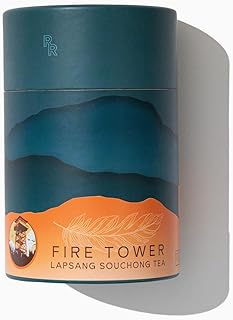 Red Rooster Tea Fire Tower Lapsang Souchong – Single Estate Smoked Black Tea – 4oz Loose Leaf Canister – Makes ~56 Cups