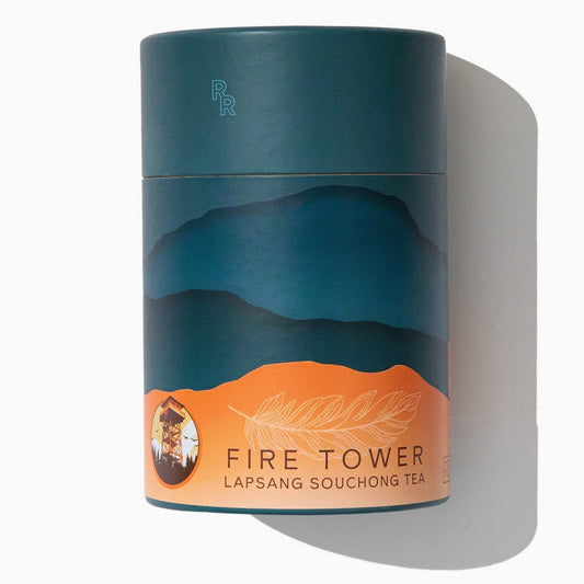 Red Rooster Tea Fire Tower Lapsang Souchong – Single Estate Smoked Black Tea – 4oz Loose Leaf Canister – Makes ~56 Cups