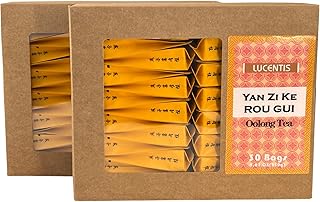 Yan Zi Ke Rou Gui Rock Oolong Tea (燕子窠肉桂岩茶) – 30 Loose Leaf Teabags, 8.81oz (250g) – Wuyi Mountain Roasted Oolong with Bold Cinnamon Aroma – Chinese Tea for Energy & Wellness