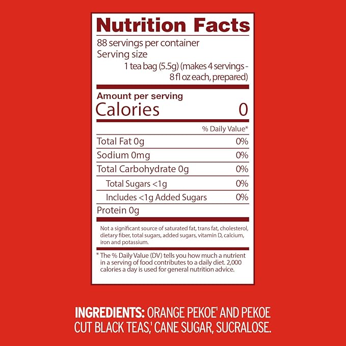 Luzianne Sweet Iced Tea Bags, Family Size, 22ct Box (Pack of 1)