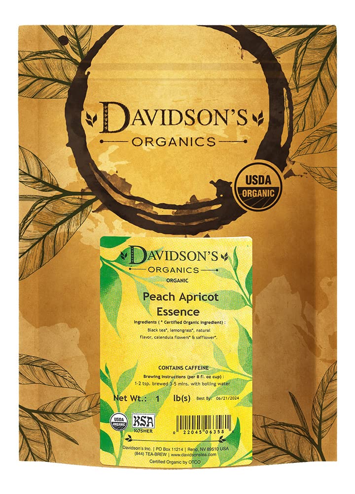 Davidson's Tea Bulk, Peach Apricot Essence, 16 Ounce