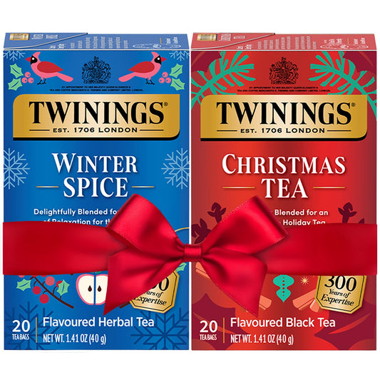 Twinings Holiday Sweet &amp; Spicy Tea Variety 2-Pack, 20 Count Ea