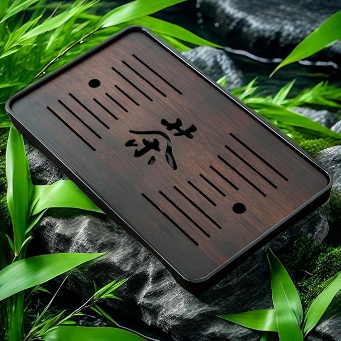 Large 17 Inch Bamboo Chinese Gongfu Tea Ceremony Tray Table Box with Water Storage for Kungfu Kung fu Tea Set