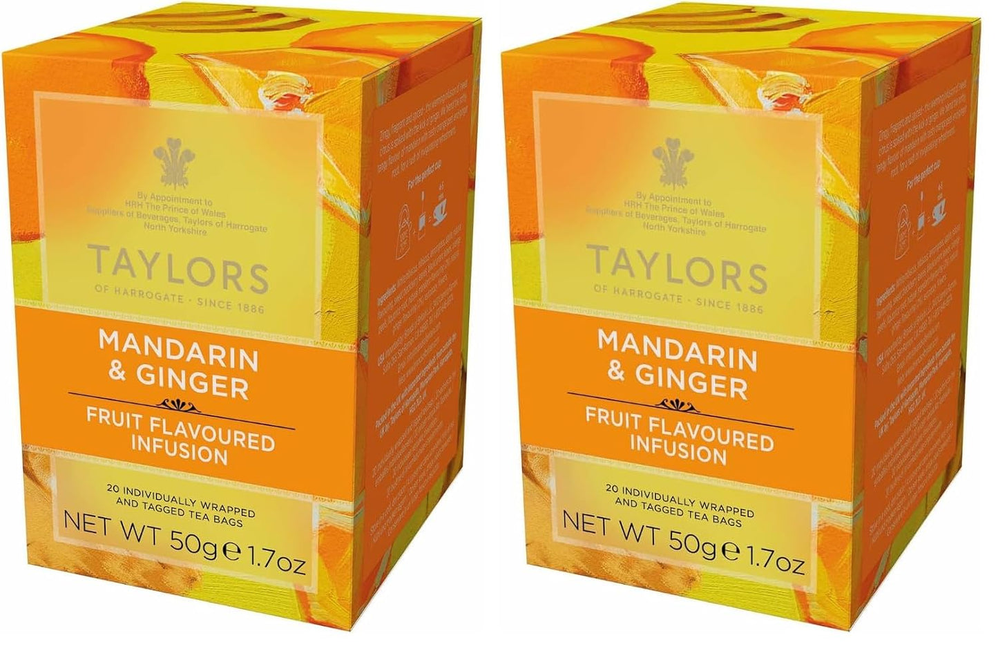 Taylors of Harrogate Mandarin & Ginger Infusion, 20 Teabags (Pack of 2)