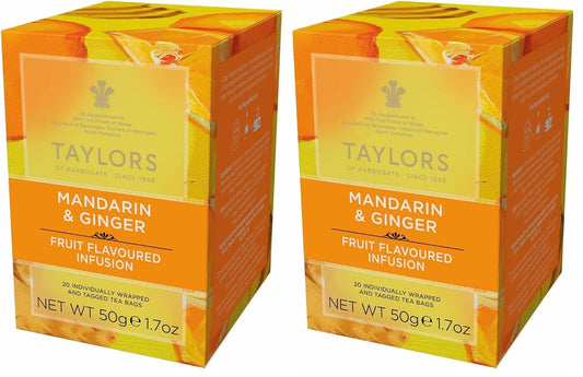Taylors of Harrogate Mandarin & Ginger Infusion, 20 Teabags (Pack of 2)