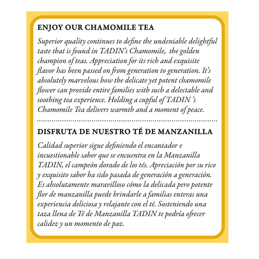 Tadin Manzanilla Chamomile Tea, 24 ct (Pack of 2)