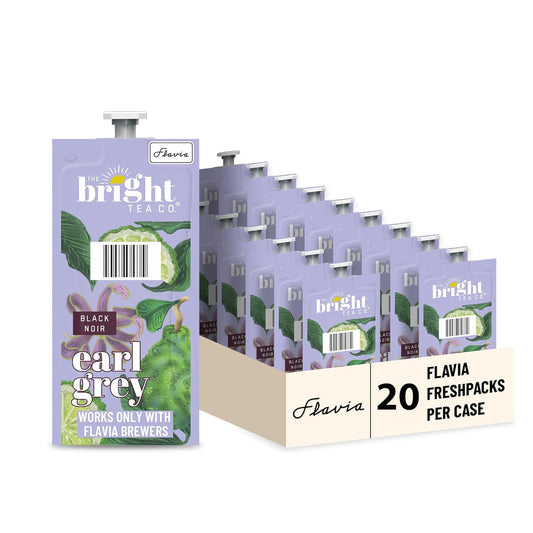 THE BRIGHT TEA CO., Earl Grey Tea Freshpacks for MARS DRINKS FLAVIA Brewer, 20 Packets